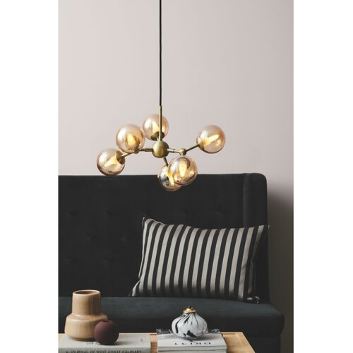 Halo Design 736560 - Visilica na sajli ATOM 6xG9/28W/230V prečnik 45 cm mesing/k. bež Slike