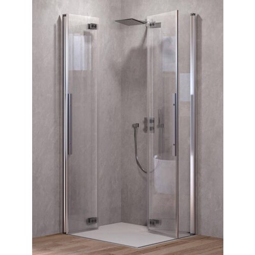 Kolpa San Tu&scaron; kabina - harmonika vrata Kolpa San Polaris Fold silver brill 90x90x200cm providno staklo 6mm 516100 Cene