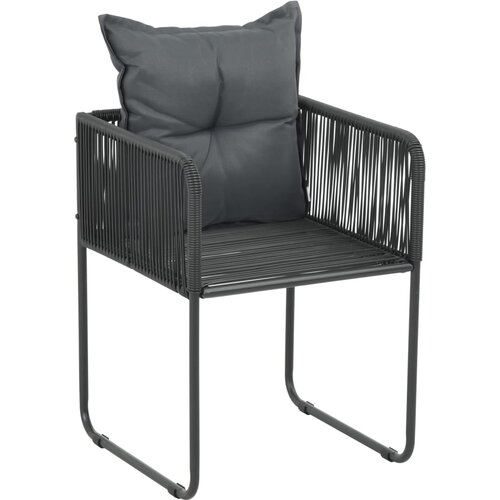 3-dijelni vrtni blagovaonski set od PVC ratana crno-smeđi Slike