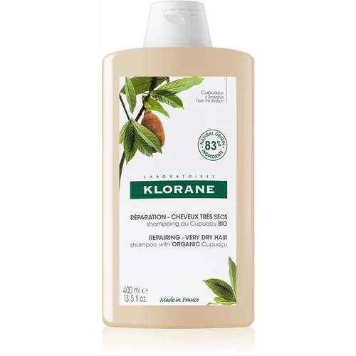 Klorane Cupuaçu Bio Bio hranjivi šampon za suhu i oštećenu kosu 400 ml