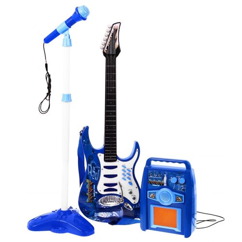  Dječja gitara sa pojačalom i mikrofonom Amp - plava Cene