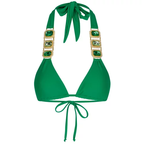 Moda Minx Bikini zgornji del 'Boujee' zlata / travnato zelena