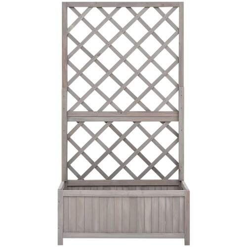 Maison Chic Vrtno cvetlično korito - Cvetlični Lonec z mrežo sivo 70x30x135 cm les jelke, (21790423) Cene