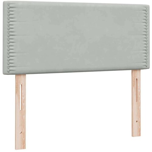 Box Spring krevet s madracem svijetlo sivi 80x220 cm samt Slike