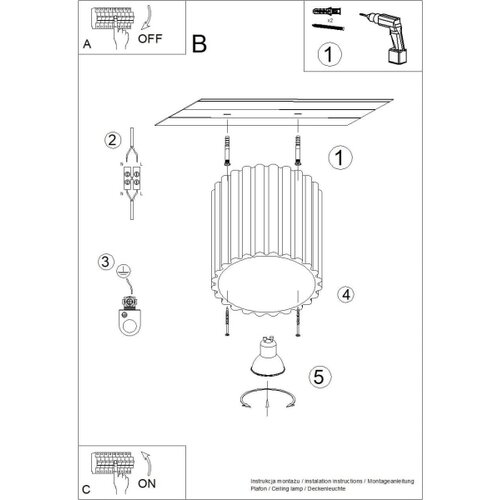 Sollux Lighting Sollux SL.1809 - AURA spot svetlo 1xGU10/10W/230V 10 cm plavo Slike