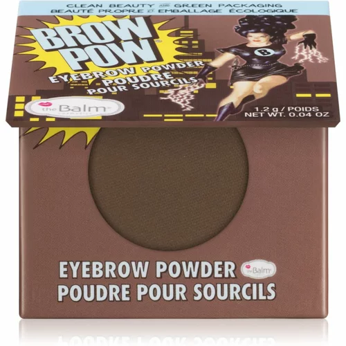 TheBalm Browpow® puder za obrvi v praktičnem magnetnem etuiju odtenek Dark Brown 1,2 g