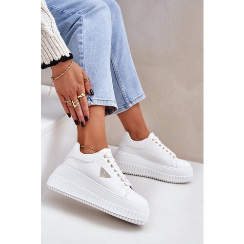 PS1 Stylish Sneakers On Massive Platform White Vallexia Slike