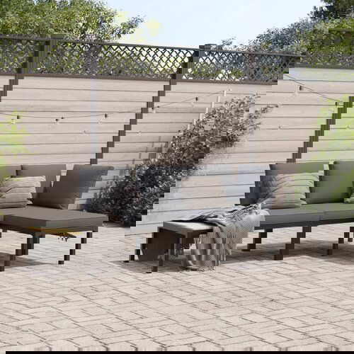 vidaXL 3-dijelni set vrtnih sofa s jastucima crni aluminijski Cijene