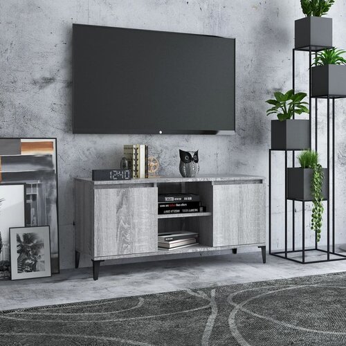 TV ormarić s metalnim nogama boja hrasta sonome 103,5x35x50 cm Cene