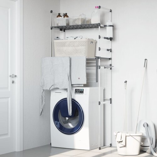 vidaXL Polica za pralni stroj 77x52x192 cm aluminij Cene
