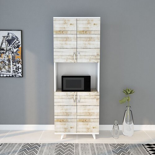Hanah home Tasarım - L1196 oakwhite multi purpose cabinet Slike