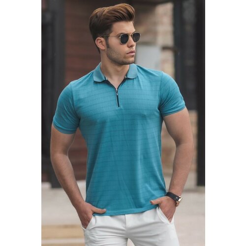 Madmext Men's Green Polo Neck Knitwear T-Shirt 5117 Slike