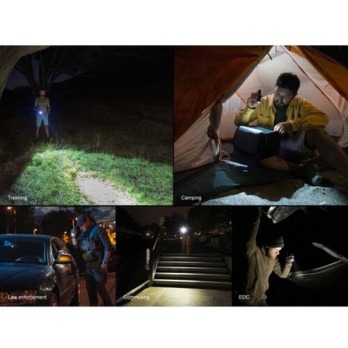 Fenix PD26RACE - punjiva led baterijska lampa, prigu&amp;scaron;iva, led/usb, 1600 mah, IP68, 1300 lm, 556 h, crna Slike
