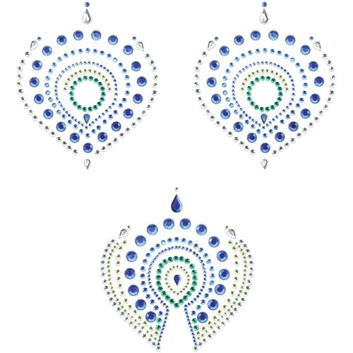 Bijoux Indiscrets Nalepke za telo Flamboyant, zelene/modre Cene