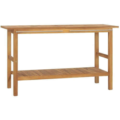 The Living Store Kopalniška omarica za umivalnik trdna tikovina 132x45x75 cm - Kopalniška Omarica, (21436541) Cene