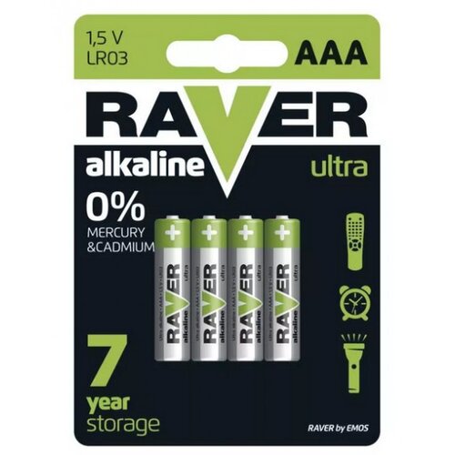 Emos Baterija raver alkalna AA 4 kos blister Slike