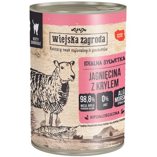 Wiejska zagroda Cat 12 x 400 g - Jagnjetina z lososom Cene