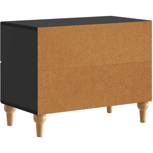  Noćni ormar s ladicama Crna 62 x 34,5 x 48 cm Konstruirano drvo Slike