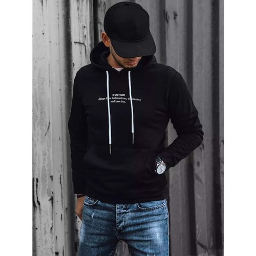 DStreet men's black sweatshirt BX5458 Slike