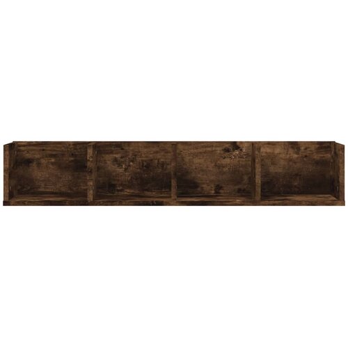  Zidna polica za CD-ove boja dimljenog hrasta 100x18x18cm drvena Slike
