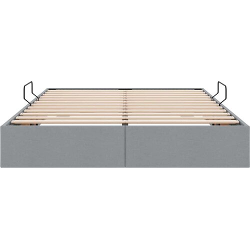  Krevet s od storage Svijetlo siva 135 x 190 cm tkanina Slike