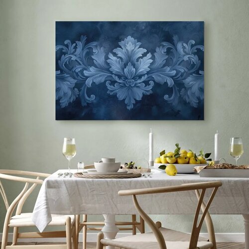  Slika - Ornament in Blue and Cool Colors Dark Blue Decoration 60x40 Standard Slike