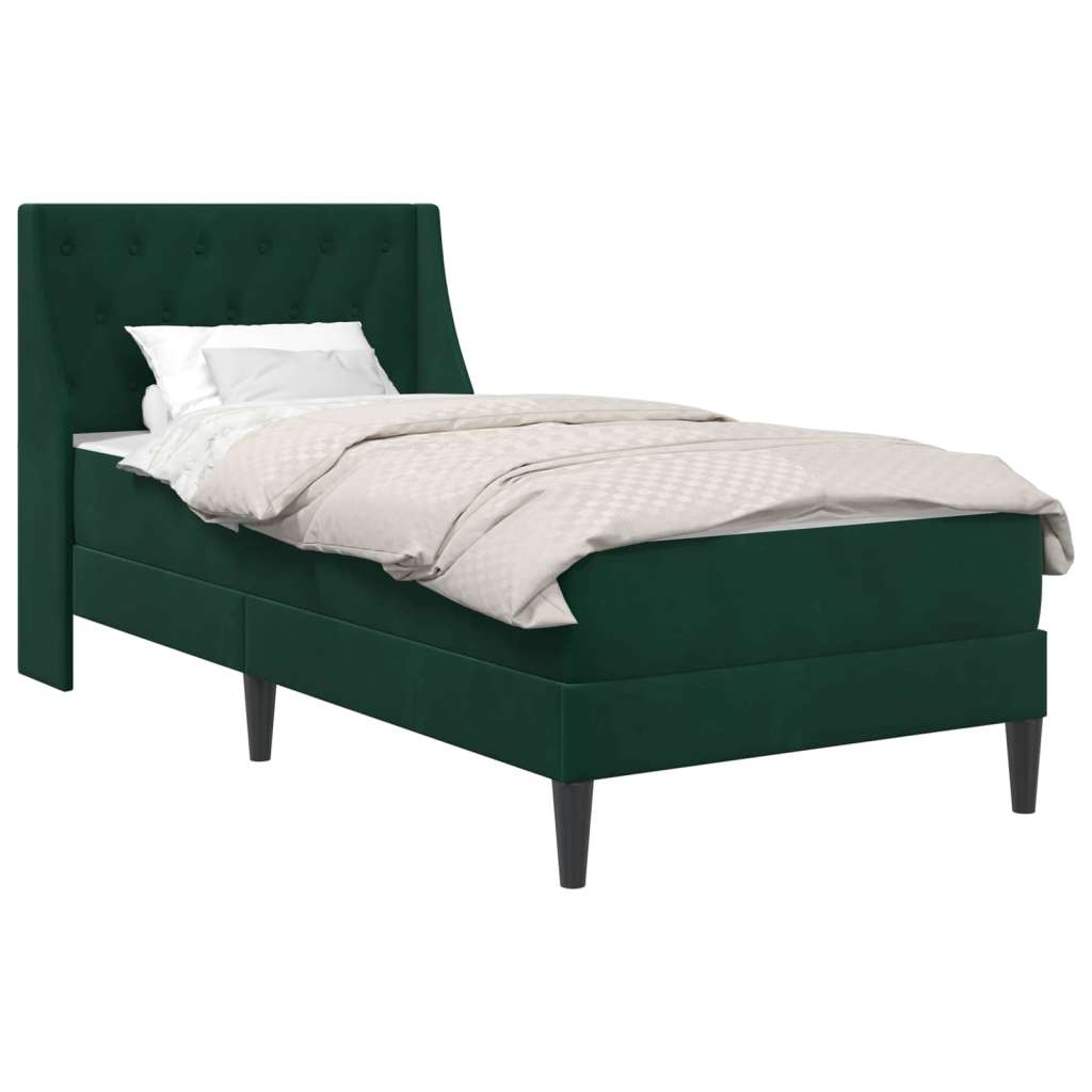  Okvir kreveta s madracem Zidne 2 pcs Tamnozelena Bar&amp;scaron;un - Tamnozelena 100 x 200 cm Slike