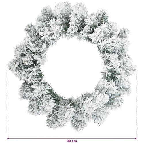  Božićni vijenac Bijela &amp;Oslash; 30 cm PVC - Bijela 30 cm bez LED svjetala Slike