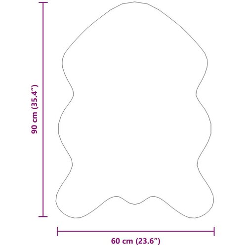  Faux Rabbit Fur Rug Olite Antracit 60 x 90 cm Poliester Slike