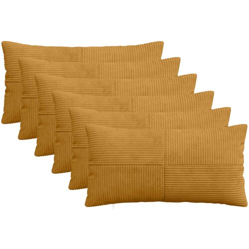  Presvlaka za jastuk 6 pcs ALMELO Žuta 40 x 80 cm Kord Cene
