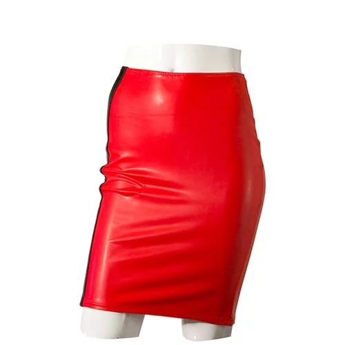 GUILTY PLEASURE Latex suknja, crveno