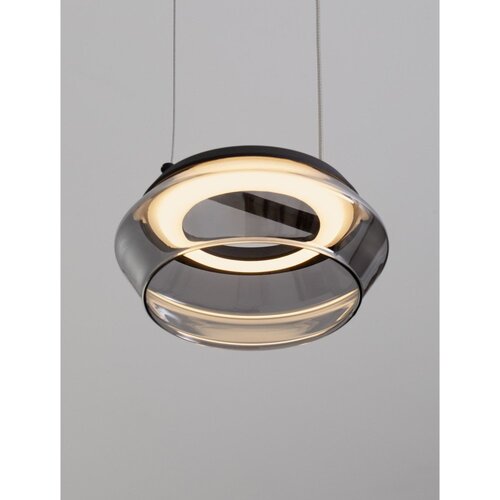 Nova Luce Mat črna steklena LED viseča svetilka &amp;oslash; 14 cm Jailyn &amp;ndash; Slike
