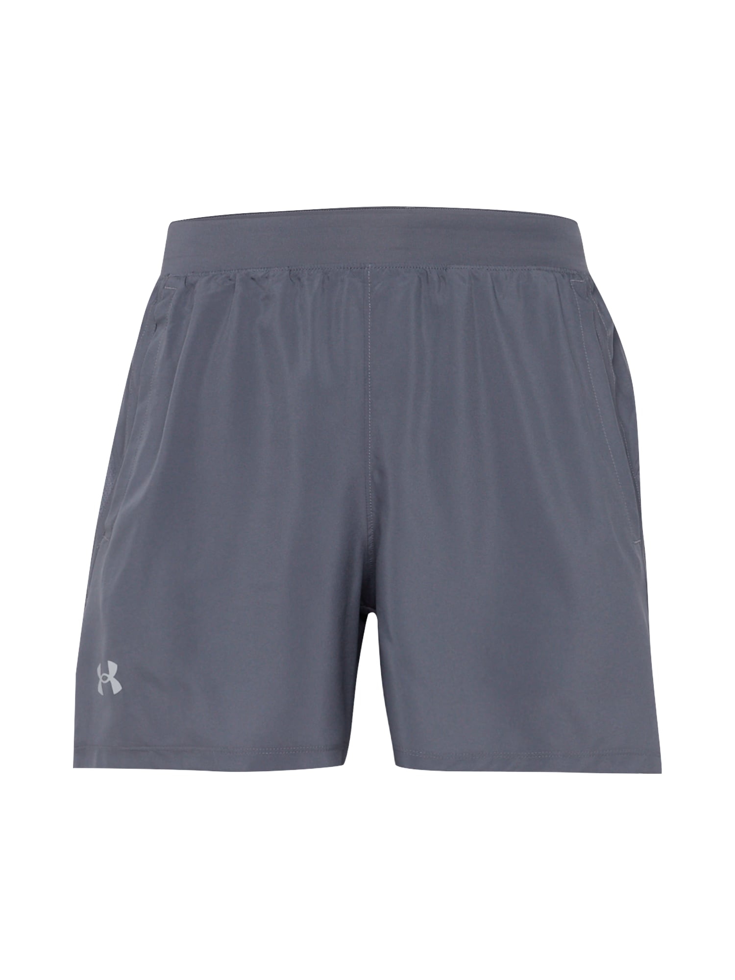 Under Armour Športne hlače 'Launch 5' siva / bela Cene