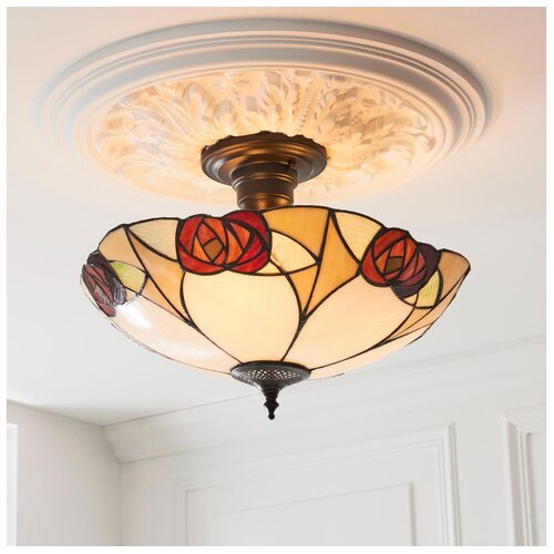 Endon 111907 - Plafonski luster Tiffany INGRAM 3xE27/10W/230V prečnik 45 cm Cene