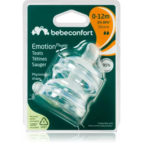 Bebe Confort Emotion Physio Medium Flow cucelj za stekleničko 0-12 m 2 kos