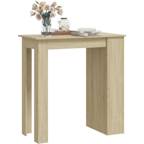 VidaXL Barski stol sa stalkom boja hrasta 102 x 50 x 103,5 cm iverica Slike