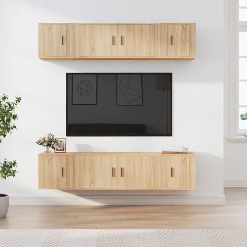 VidaXL 6-dijelni set TV ormarića boja hrasta sonome konstruirano drvo Slike
