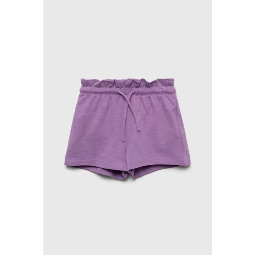 United Colors Of Benetton Otroške bombažne kratke hlače roza barva,