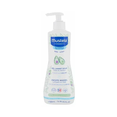 Mustela Bébé Gentle Cleansing Gel Hair and Body nježni gel za čišćenje tijela i kose za djecu od rođenja 500 ml za djecu