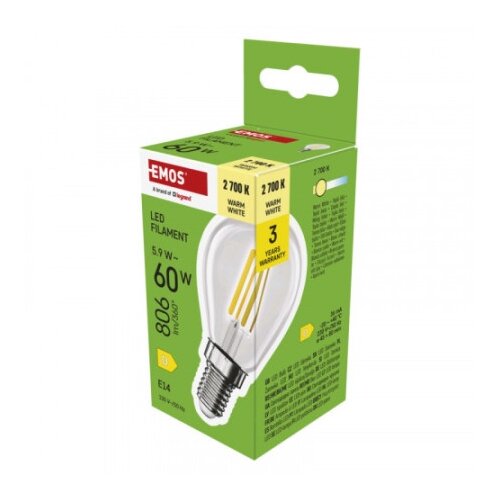 Emos zf1d42 Led sijalica filament mini globe 5,9w(60w) 806lm e14 ww ( 3468 ) Cene