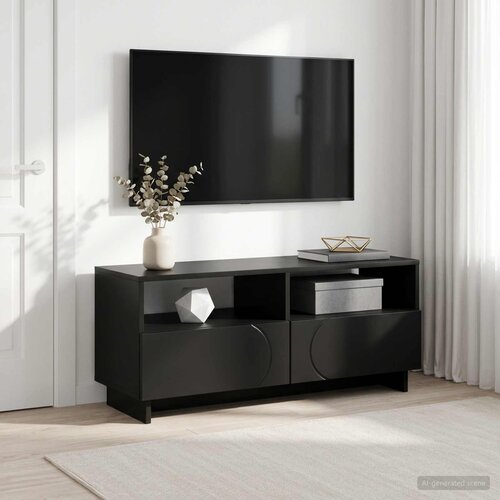  TV stalak 90 x 34,5 x 40 cm Crna Konstruirano drvo Cene