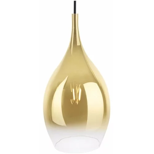 Leitmotiv Steklena viseča svetilka v zlati barvi Drup, ø 20 cm
