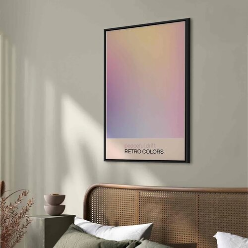  Slika - Peaceful Drift - Delicate Pastel Shades Creating a Harmonious Whole 80x120 U crnom drvenom okviru Slike