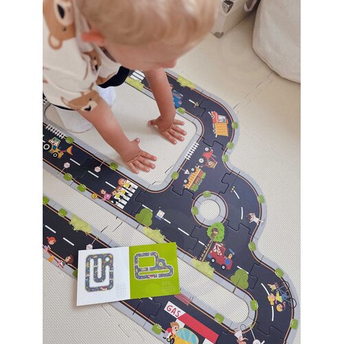 Woopie Green drvene puzzle cesta, 20 dijelova Slike