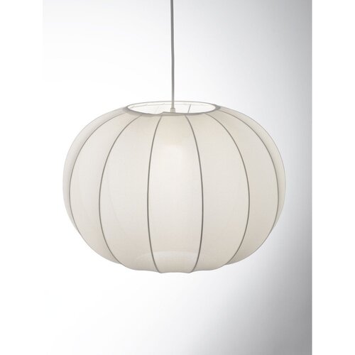 Nova Luce Mat bela tekstilna viseča svetilka &amp;oslash; 50 cm Delina &amp;ndash; Slike