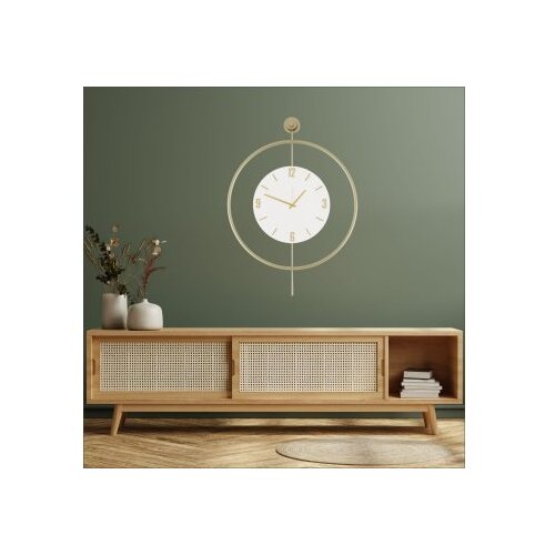 Wallity Zidni sat Mclock-00111, 58x80x7 cm, zlatna boja Cene
