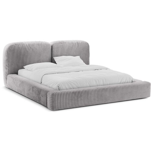 Micadoni Svijetlo sivi tapecirani bračni krevet s prostorom za odlaganje s podnicom 160x200 cm Martina &amp;ndash; Slike