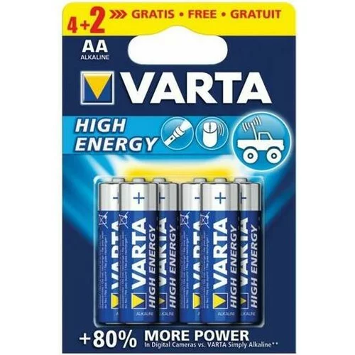 Varta Baterije High Energy 4+2 AA LR6 (4+2 kosov, 1,5 V)