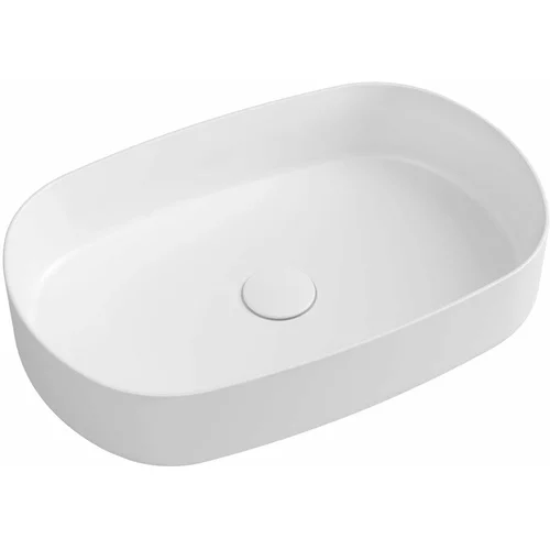 Sapho infinity ovalni bijeli keramički sudoper, 55 x 36 cm