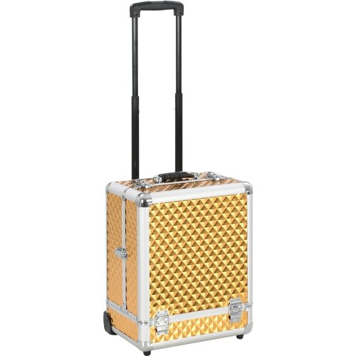 VidaXL Kolica za &amp;scaron;minku 35 x 29 x 45 cm zlatna aluminijska Slike
